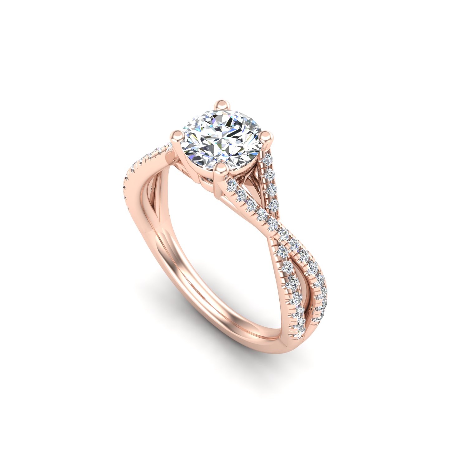 Averie twist shank Engagement Ring